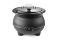 HENDI Suppenkessel, geringer Energieverbrauch, digitales Bedienungsfeld, Bain-Marie-Heizung, Suppenwärmer, Buffet-Wärmer, 8L, 230V/450W, ø370x(H)316mm, Edelstahl, Polypropylen, schwarz