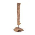 DESIGN DELIGHTS Treibholz SKULPTUR Roots 100 | Teakholz, 105 cm, Unikat | Wurzelholz Figur auf massivem Sockel, Teakskulptur, Natur Holzskulptur