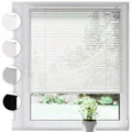 SONELLO Aluminium Jalousie 70cm x 100cm Weiß Alu Jalousie Klemmfix ohne Bohren Sichtschutz Blendschutz Lichtschutz Sonnenschutz für Fenster und Türen