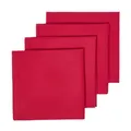 HOMESCAPES Stoffservietten rot, 4er-Set Servietten 45x45 cm, Festliche Tischservietten aus 100% Baumwolle, waschbar & wiederverwendbar