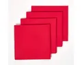 Homescapes Stoffserviette 4er-Set Stoffservietten rot – 45 x 45 cm, 100% Baumwolle