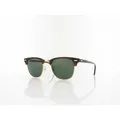Ray Ban Clubmaster RB3016 W0366 49 mock tortoise arista / crystal green