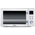 Severin MW 7777 25L 3-in-1 Mikrowelle, 900W - Schwarz/Edelstahl