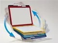 DURABLE Fächermappe Sichttafelhalter Vario mit 10 Sichttafeln und Wandhalterung
