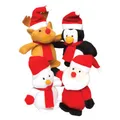 Baker Ross AC252 Weihnachts-Bohnenfreunde Kuscheltiere für Kinder zum Spielen, perfekte Strumpffüller und Winter-Partybeutelfüller, 4 Stück, Sortiert