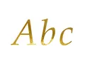 Buchstaben Aufkleber 5 Bögen 143 Buchstaben 25 Zeichen - Sticker zum Beschriften, Basteln und Dekorieren - Gold - Papier - Selbstklebend