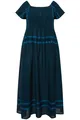 Ulla Popken große Größen Kleid 50+ marine Maxikleid Ethnomuster Halbarm