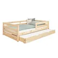 Ehrenkind® Kinderbett Sona mit Bettkasten aus massivem Kiefernholz Natur 90x200 cm