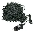 ECD Germany LED-Lichterkette Weihnachtsbeleuchtung Weihnachtslichterkette Christbaumbeleuchtung, Cluster Lichterkette 1200 LEDs 24m für Innen & Außen IP44 Kaltweiß