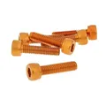 Schraubensatz 6 Stück Innensechskant Alu orange - M5x20