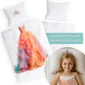 Kinderbettwäsche 135x200 Prinzessin - Dein Gesicht vervollständigt das Design des Kinder Bettwäsche 135x200