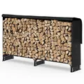 VOUNOT Regal für Kaminholz 200 x 116 cm aus Metall