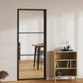 Innenür 83x201,5 cm ESG -Glas und Aluminiumschwarz