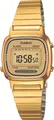 CASIO VINTAGE Chronograph LA670WEGA-9EF, Quarzuhr, Armbanduhr, Damenuhr, Digitaluhr, Datum, Edelstahlarmband