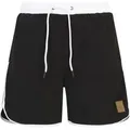 URBAN CLASSICS Badeshorts Urban Classics Herren Retro Swimshorts schwarz S