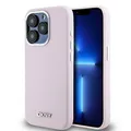 DKNY Silikonhülle mit kleinem Metalllogo und MagSafe-Funktion für iPhone 15 Pro,