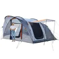 Skandika Tunnelzelt Egersund 5 Sleeper Protect | Camping Zelt für 5 Personen, eingenähter Zeltboden, dunkle Schlafkabine, 2 m Stehhöhe, wasserdicht, 5000 mm Wassersäule | Campingzelt, Familienzelt