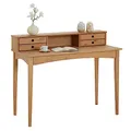IDIMEX Schreibtisch Milano mit 4 Schubladen und 1 Fach Natur aus Kiefer Massivholz, robuste Verarbeitung PC-Tisch mit Stauraum für Büro und Home-Office