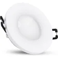 SSC-LUXon BEDA Einbaustrahler Weiß Rund Flach IP65 mit LED Modul 4W Warmweiß für Bad & Außen