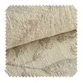 novely® exquisit Florenz - Polsterstoff im Leinen-Look mit Blumenmuster - Schwer entzündbarer Möbelstoff - Pflegeleichte Meterware 1lfm | Farbe: 01 Beige
