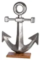 GILDE Alu Deko Objekt Anker Maritim - Maritime Dekoration Badezimmer Gäste WC - Höhe 56 cm