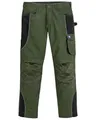Scheibler Arbeitshosen Männer Reflektierende Cargohose Herren Bequeme Schnittschutzhose Outdoor Hose mit Multifunktionalen Taschen Oliv/Schwarz 54