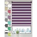 Doppelrollo Klemmfix ohne Bohren Rollos für Fenster und Tür Seitenzugrollo, Sonello, blickdicht, ohne Bohren, freihängend, Klemmfix, 60cm x 100cm Lila Duo Rollo, Lichtschutz, Jalousie mit Klemmträger lila 60 cm x 100 cm