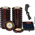 VEVOR Restaurant-Pager-System, Kabelloses Warteschlangensignal mit 500 m Reichweite, Piepser zur Rufannahme von Gästen mit Vibration und Blinken, 20