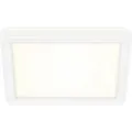Briloner - Slim Led Deckenleuchte Eckig, 19x19 Cm Flach, 12w, 1400 Lm, Neutralweiß, Backlight, Weiß