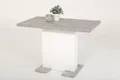 Esszimmertisch BRITT T, Säulentisch, ausziehbar 110-150 cm, betonoptik / weiß