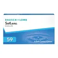 Bausch + Lomb SofLens 59 Monatslinsen, sphärische Kontaktlinsen, weich, 6 Stück, BC 8.6 mm / DIA 14.2 / -9.00 Dioptrien
