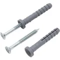 Protektor Schlagdübel Set 100x 6mm x 40mm Kreuzschlitz Stahl Silber