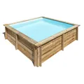Gre Sunbay Swimmingpool quadratischer Echtholzpool City 225 x 225 x 68 cm