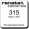 2 x Renata  Watch 315 Uhrenzelle Knopfzelle SR716SW  V315 Uhrenbatterie 1'er BL