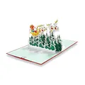 paperdora® 3D Pop-Up-Karte „Weihnachten“ mit Umschlag und Wachssiegel - Karte Glückwunschkarte Grußkarte Geschenkkarte Geschenk Gutschein