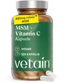 VETAIN MSM 1800mg + 300mg Vitamin C - 180 Kapseln - hochdosiertes Methylsulfonylmethan - vegan & ohne Zusätze - produziert in Deutschland