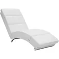 Relaxliege Xxl London 186x89x55 Cm Ergonomisch Kunstleder Gepolstert 180kg Belastbarkeit Wohnzimmer Büro Innen Chaiselongue Relaxsessel Kunstleder Weiß - Casaria