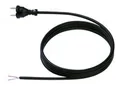 Bachmann Netzanschlussleitung 3m 2 x 1,5 qmm Gummi schwarz Aderendhülsen...