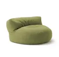 Lumaland Sitzsack Round Sofa Sitzkissen Bean Bag Couch Lounge, inkl. Rückenlehne In-& Outdoor 90x90x50cm