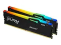 Kingston FURY Beast RGB 64 GB DDR5-6400 (2x 32 GB) Dual-Kit, Arbeitsspeicher sch