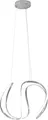 LED Pendelleuchte, grau, weiß, dimmbar, geschwungen, L 45 cm