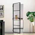 Innentür 76x201,5 cm gehärtetes Glas und Aluminium schmal