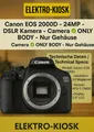 📸 Canon EOS 2000D 24MP DSLR Kamera Foto Kamera Camera ✅ Only Body Nur Gehäuse