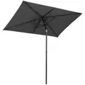 Sekey Sonnenschirm UB155, rechteckig, 200 x 125cm, grau, neigbar