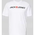 Jack & Jones T-Shirt mit Label-Print Modell 'CORP' in Weiss, Größe M