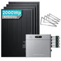 Solarmars 2000W Balkonkraftwerk mit Speicher,Zendure SolarFlow 2400 pro, 2,4kWh,4 MPPT - Mit Flachdachhalterung 0% MwSt. bei § 12 Abs. 3 UStG