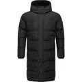 Ragwear Steppmantel Nordwey Wasserdichter Herren Wintermantel mit verstellbarer Kapuze schwarz M (48)