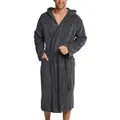 Schiesser Essentials Terry Cloth Bathrobe Grau Baumwolle Small Herren