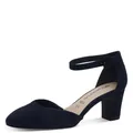 Tamaris Damen Pumps mit Blockabsatz, blau, 37 EU