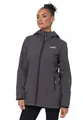 MARIKOO Übergangsjacke Damen (XS-XXL) - Atmungsaktiv, Innen Samtweicher Stoff, Kapuze, Winddicht - leichte Jacke lang - Stehkragen, 3 Taschen, verlängerter Zipper - Anthra XS